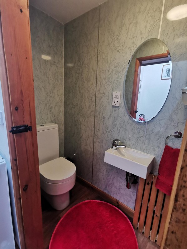 Ensuite toilet and sink in the bunkhouse
